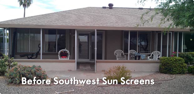 Before Solar Screens in Phoenix, AZ